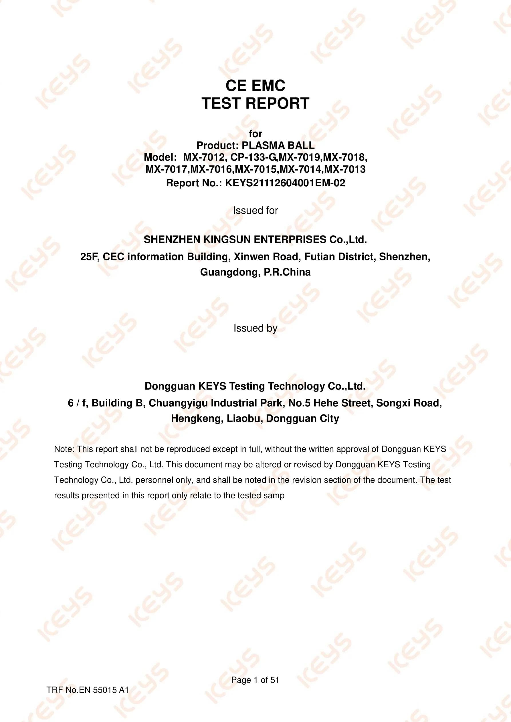 MX-7014 CE certificate key page preview