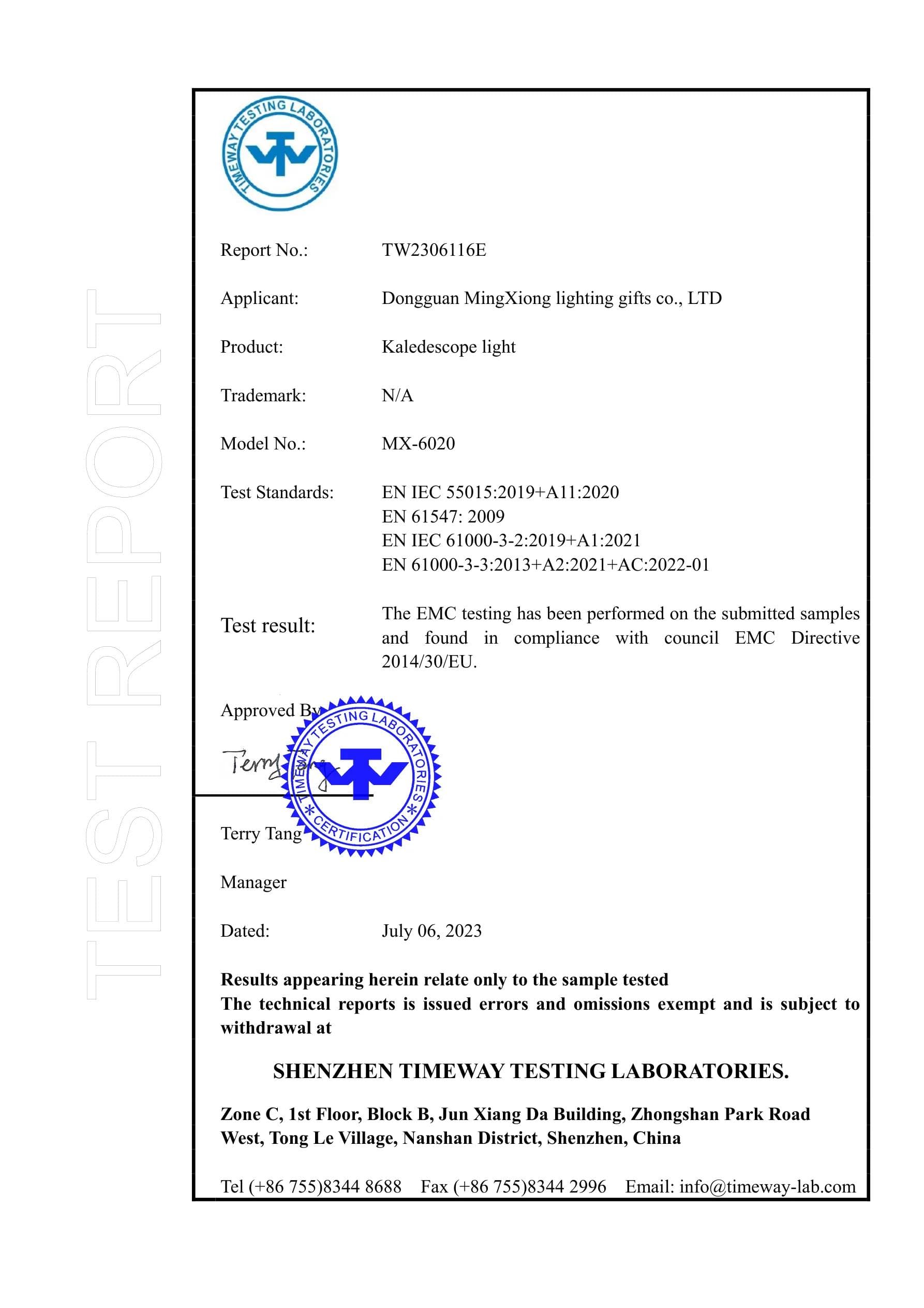 MX-6020 CE certificate key page preview