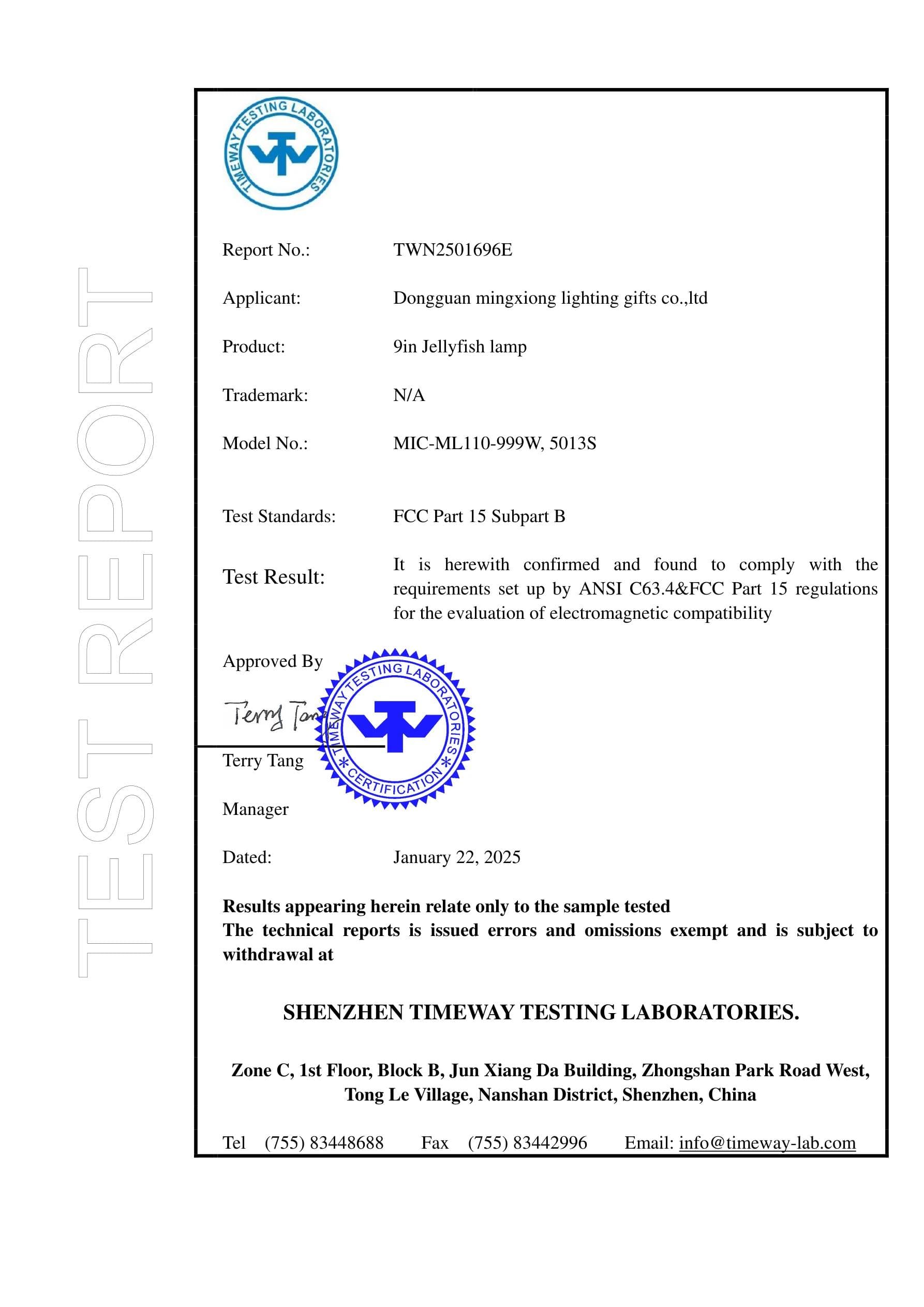MX-5013S FCC certificate key page preview